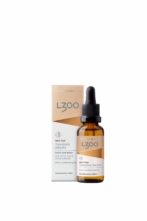 L300 brun utan sol self tan drops